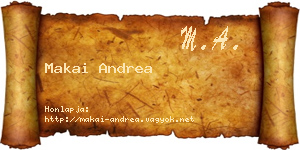 Makai Andrea névjegykártya